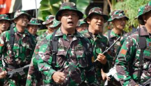 Bina Fisik, Kodim 1001/HSU-BLG Gelar Latihan Hanmars 10 Km dalam Rangka PSJM 2025