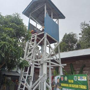 Akses Air Bersih Meningkat, Pembangunan Tower di Banyu Tajun HSU Capai 75%