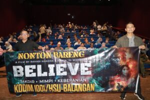 Kodim 1001/HSU-BLG Gelar Nobar Film Believe, Ajak Keluarga dan Warga Hayati Perjuangan TNI