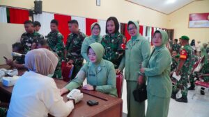 Sambut HUT Ke-67 Kodam VI/Mulawarman, Kodim 1001/HSU-BLG Gelar Aksi Donor Darah-Pengobatan Gratis