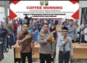 Dukung Program Ketahanan Pangan, Dinas Pertanian Gelar Coffee Morning Bersama Polres Balangan dan Kelompok Tani