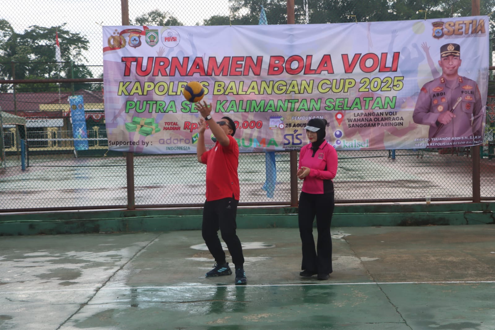 Ajang Silaturahmi & Sportivitas Pemuda, Kapolres Balangan Buka Turnamen Voli Se-Kalsel