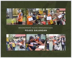 RH Dibacok Pulang Malam, Polres Balangan Gelar Rekonstruksi Penganiayaan