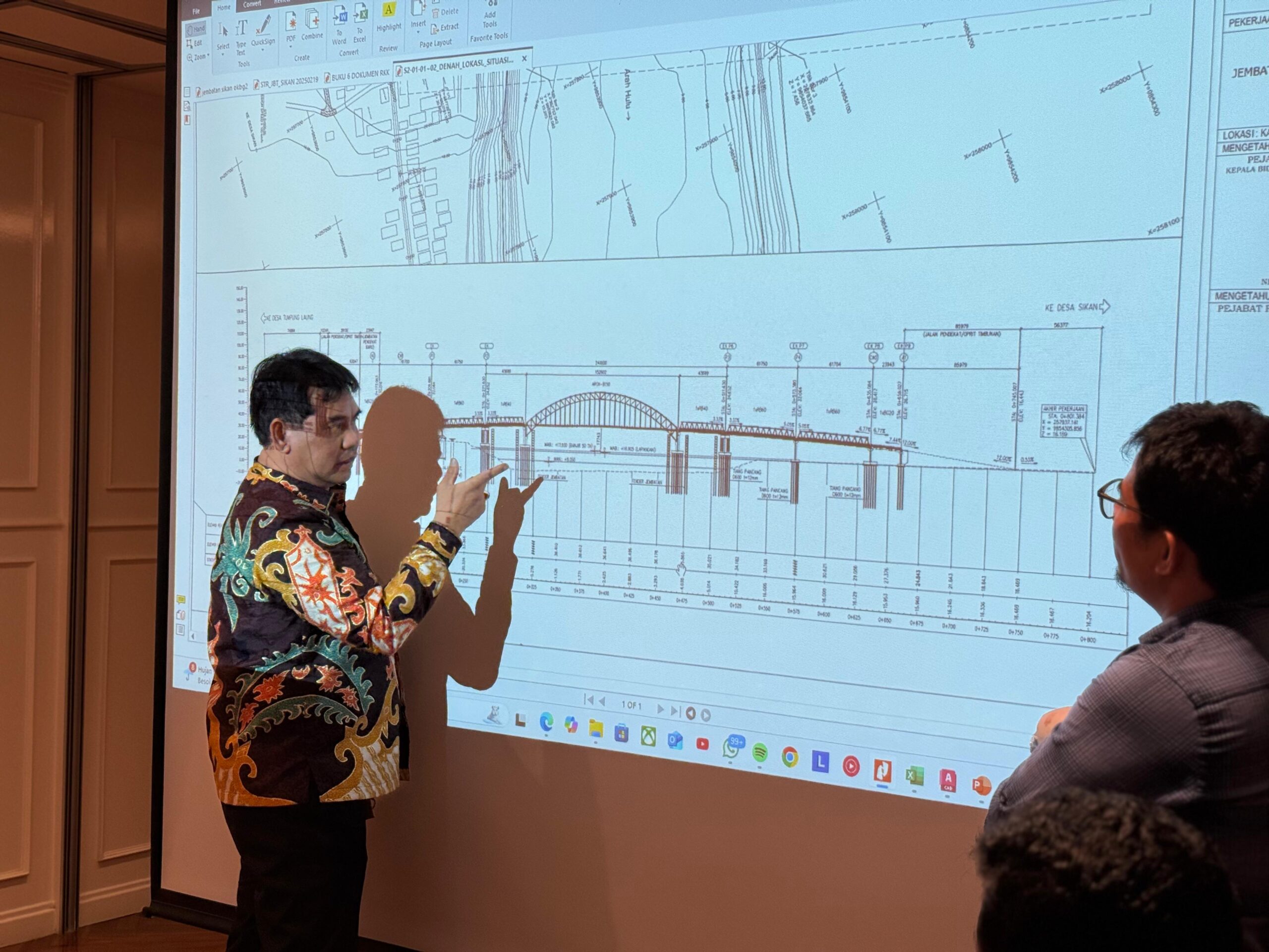 Bupati Shalahuddin Hadiri Rakoor-Review Pembangunan Jembatan Sikan-Tumpung Laung Barut