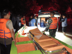 Sungai Meluap, Koramil 1001-01/Juai-Tim Gabungan Evakuasi Ibu Hamil dan Warga Terdampak Banjir di Juai