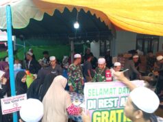 Koramil 1001-11/Danau Panggang Sediakan Rest Area untuk Jemaah Haul 21 Rajab di HSU