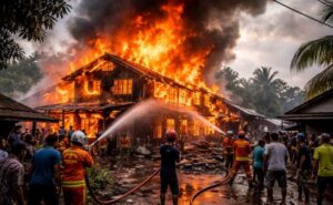 Kebakaran di Babirik HSU: Rumah Lansia Ludes Terbakar, Korban Alami Luka Bakar Serius