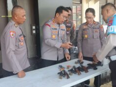 Kapolres Balangan Periksa 53 Senjata Api Dinas, Tes Urine 29 Personel Negatif Narkoba