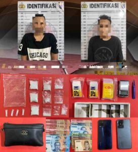 Satresnarkoba Polres Balangan Kejar Pengedar Sabu hingga ke HST, Dua Pria Diamankan dengan Barbuk 22,92 Gram Siap Edar