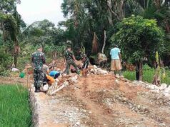 Progres 90 Persen, Satgas TMMD ke-127 Rampungkan Pembangunan Siring Jalan Usaha Tani di Hambuku Hulu