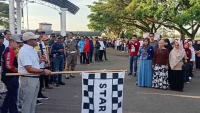 Semarak HSU ke-74, Ribuan Warga Babirik Tumpah Ruah Ikuti Jalan Sehat dan Senam Bersama